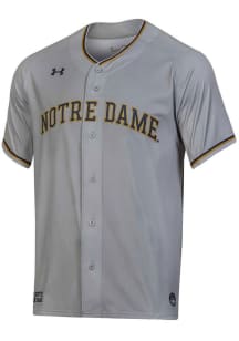 Under Armour Notre Dame Fighting Irish Mens Grey Replica Baseball Jersey