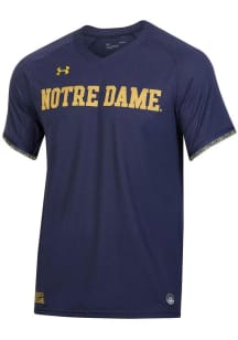 Under Armour Notre Dame Fighting Irish Mens Navy Blue Replica Baseball Jersey