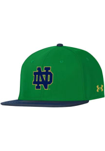 Under Armour Notre Dame Fighting Irish Mens Green 2025 On-Field Baseball Fitted Hat