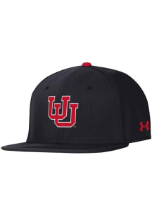 Under Armour Utah Utes Mens Black 2025 On-Field Baseball Fitted Hat
