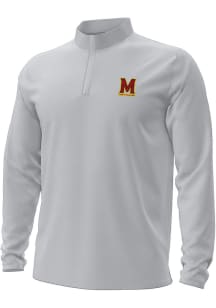 Under Armour Maryland Terrapins Mens White Primary Team Logo Motion Long Sleeve Qtr Zip Pullover