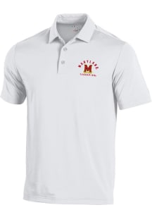 Under Armour Maryland Terrapins Mens White Number One Design T2 Short Sleeve Polo