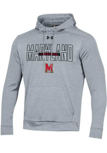 Under Armour Maryland Terrapins Mens Grey Flat Name No. 1 Pill Hood