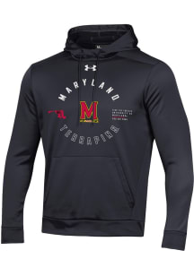 Under Armour Maryland Terrapins Mens Black Circle No. 1 Pill Hood