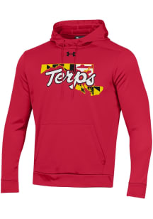 Under Armour Maryland Terrapins Mens Red Local No. 1 Pill Hood