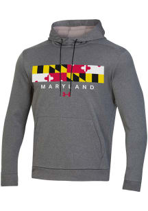 Under Armour Maryland Terrapins Mens Grey Local No. 1 Pill Hood