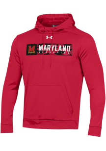 Under Armour Maryland Terrapins Mens Red Flat Name No. 1 Pill Hood