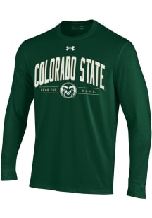 Under Armour Colorado State Rams Green Arch Mascot Long Sleeve T Shirt
