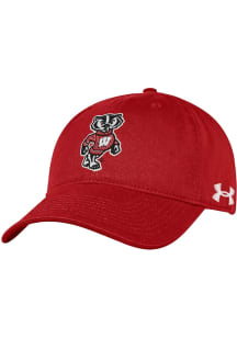 Under Armour Wisconsin Badgers Washed Performance Design Adjustable Hat - Red