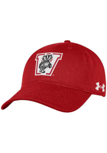 Under Armour Wisconsin Badgers Retro Washed Performance Adjustable Hat - Red