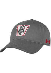 Under Armour Wisconsin Badgers Retro Washed Performance Adjustable Hat - Charcoal