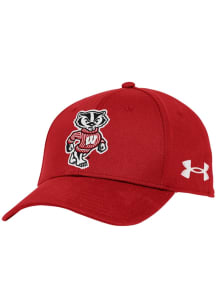 Under Armour Wisconsin Badgers Blitzing Performance Design Adjustable Hat - Red