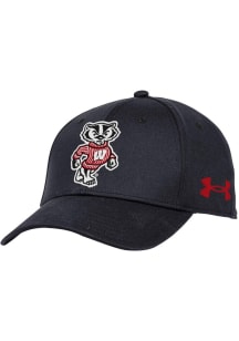 Under Armour Wisconsin Badgers Blitzing Performance Adjustable Hat - Black