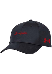Under Armour Wisconsin Badgers Blitzing Performance Design Adjustable Hat - Black