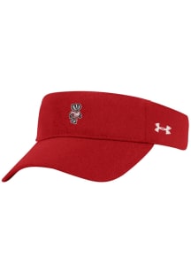Under Armour Wisconsin Badgers Mens Red Blitzing Adjustable Visor