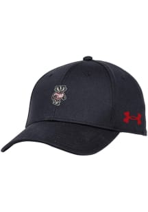 Under Armour Wisconsin Badgers Black Blitzing Performance Womens Adjustable Hat
