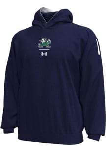 Under Armour Notre Dame Fighting Irish Mens Navy Blue Gameday Double Knit Long Sleeve Hoodie