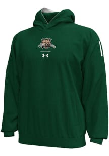Under Armour Ohio Bobcats Mens Green Gameday Double Knit Long Sleeve Hoodie