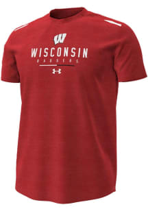 Under Armour Wisconsin Badgers Red Gameday All Day Short Sleeve T Shirt