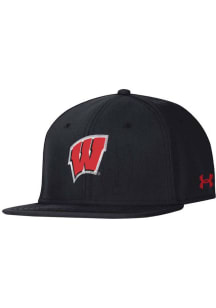 Under Armour Wisconsin Badgers Mens Black Huddle Fitted Hat