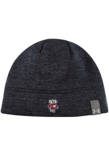 Under Armour Wisconsin Badgers Black Storm Beanie Mens Knit Hat