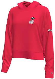 Under Armour Maryland Terrapins Womens Red Motion Hooded Sweatshirt