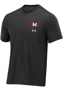 Under Armour Maryland Terrapins Black Front Left Chest with Back Hit All Day Short Sleeve T Shirt