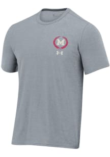 Under Armour Maryland Terrapins Grey Front Left Chest with Back Hit All Day Short Sleeve T Shirt
