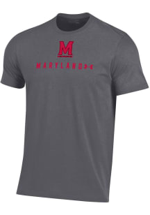 Under Armour Maryland Terrapins Charcoal Tonal Perf Cotton Short Sleeve T Shirt