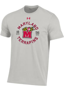Under Armour Maryland Terrapins Grey Local Rounded Number One Perf Cotton Short Sleeve T Shirt