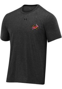 Under Armour Maryland Terrapins Black Local Crab Left Chest All Day Short Sleeve T Shirt