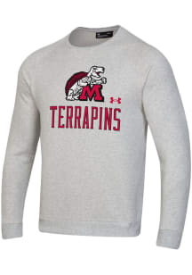 Under Armour Maryland Terrapins Mens Grey Name Drop All Day Long Sleeve Crew Sweatshirt