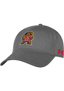 Under Armour Maryland Terrapins Washed Performance Adjustable Hat - Charcoal