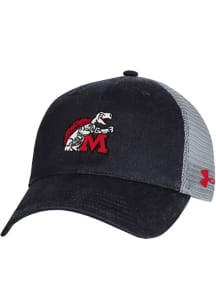 Under Armour Maryland Terrapins Retro Washed Performance Trucker Adjustable Hat - Black
