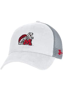 Under Armour Maryland Terrapins Retro Washed Performance Trucker Adjustable Hat - White