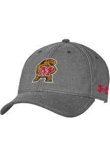 Under Armour Maryland Terrapins Charcoal Washed Performance Youth Adjustable Hat