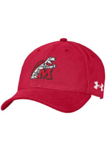 Under Armour Maryland Terrapins Red Retro Washed Performance Youth Adjustable Hat