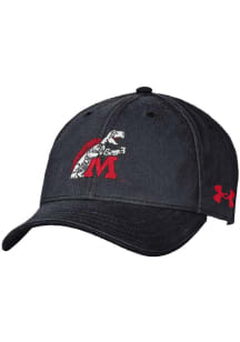 Under Armour Maryland Terrapins Black Retro Washed Performance Youth Adjustable Hat