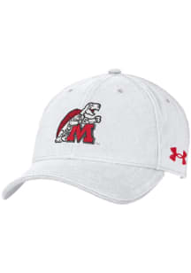 Under Armour Maryland Terrapins White Retro Washed Performance Youth Adjustable Hat