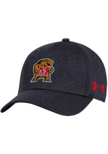 Under Armour Maryland Terrapins Mens Black Blitzing Stretch Flex Hat