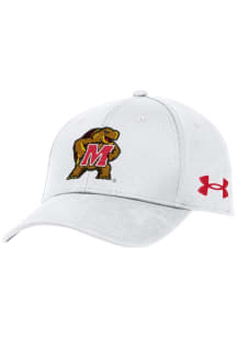 Under Armour Maryland Terrapins Blitzing Performance Adjustable Hat - White