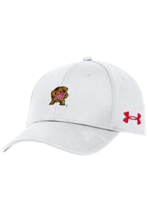 Under Armour Maryland Terrapins White Blitzing Performance Womens Adjustable Hat