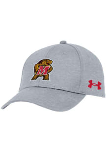 Under Armour Maryland Terrapins Grey Blitzing Performance Youth Adjustable Hat