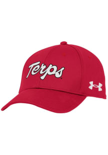 Under Armour Maryland Terrapins Red Script Blitzing Performance Youth Adjustable Hat