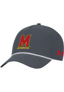 Under Armour Maryland Terrapins Driver Rope Golfer Adjustable Hat - Grey