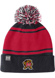 Under Armour Maryland Terrapins Black Youth POM Beanie Design Youth Knit Hat