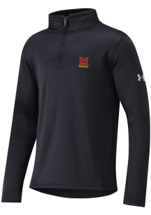 Under Armour Maryland Terrapins Youth Black Armour Fleece Long Sleeve Quarter Zip Shirt