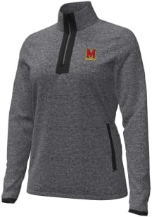 Under Armour Maryland Terrapins Womens Black ColdGear Qtr Zip