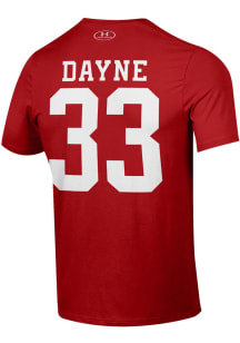 Ron Dayne Wisconsin Badgers Red Player Tee Short Sleeve Player T Shirt
