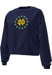 Under Armour Notre Dame Fighting Irish Womens Navy Blue Cheer Her Name Crew Sweatshirt